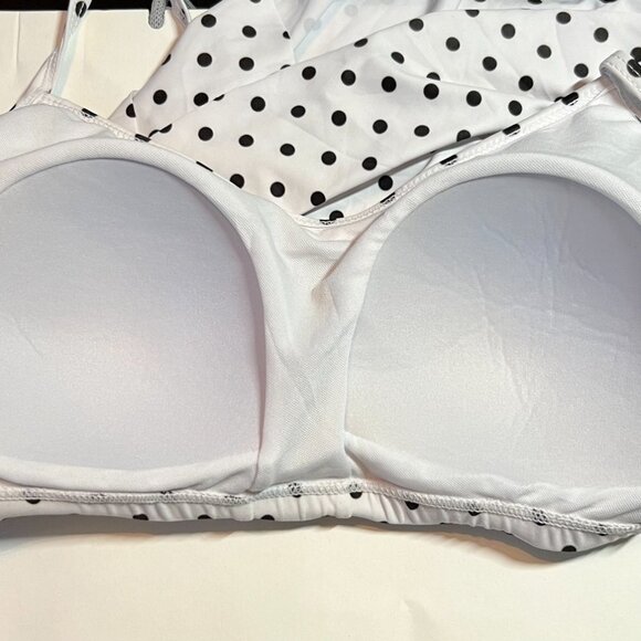Ruffle Polka Dot Bikini Top, size 10 - Picture 3 of 6